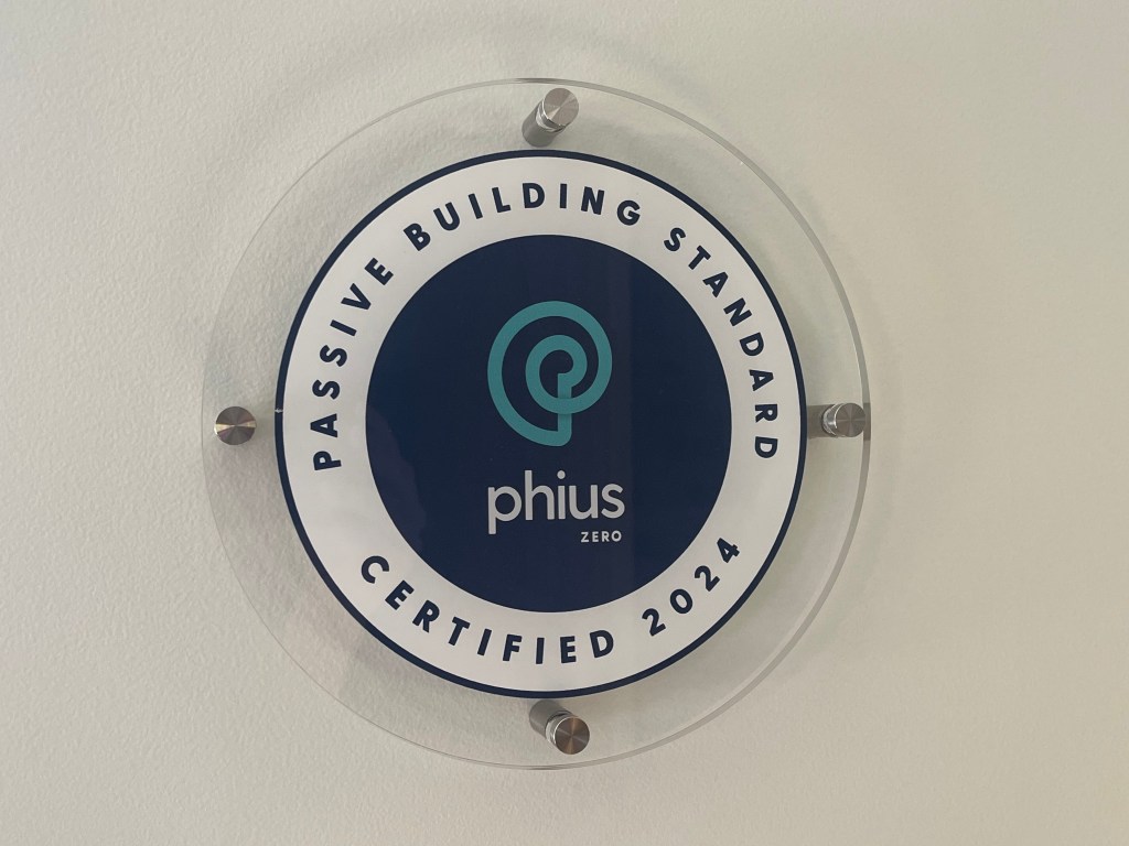 Phius Plaque showing Phius ZERO certification